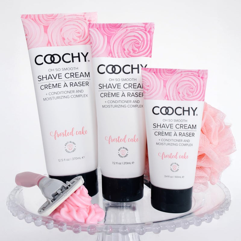 Coochy Shave Cream - Moisturizing Shave Lotion - Gentle Intimate Shaving Cream - For Bikini Area, Underarms, Legs & More - Rash-Free, Hydrating Formula - Frosted Cake, 7.2 oz - Image 3